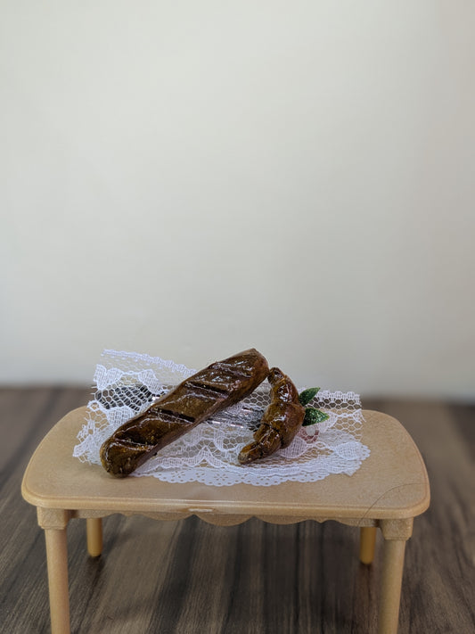 Bread and Croissant Hairclip